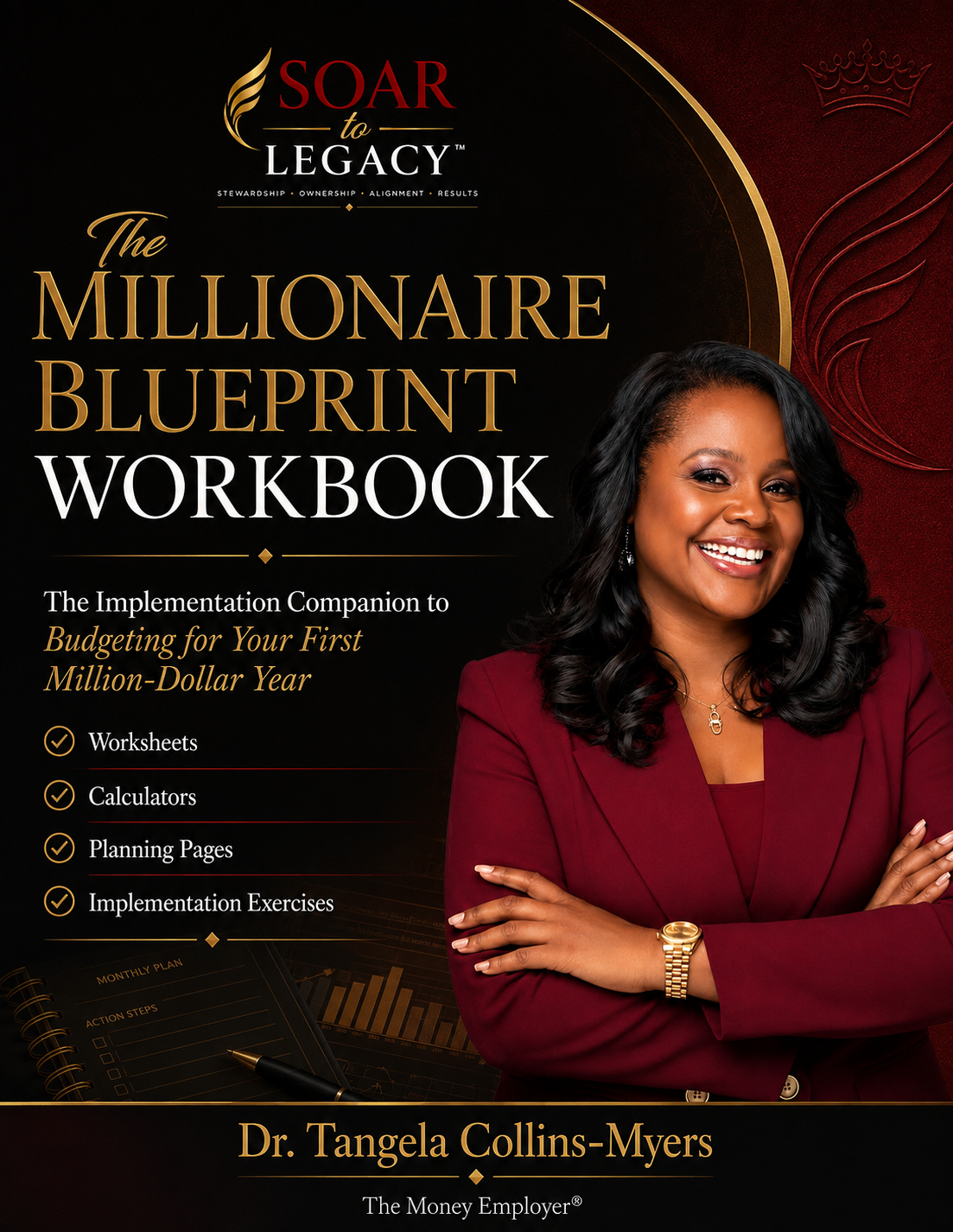 Cover of The Millionaire Blueprint Workbook by Dr. Tangela Collins-Myers